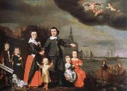 Nicolaes maes captain job jansz cuyter and his family oil painting